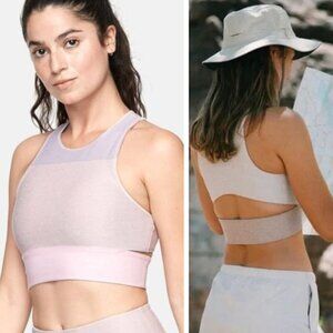 Outdoor Voice Tri Tone Sports Bra In Pink / Purple Size Small